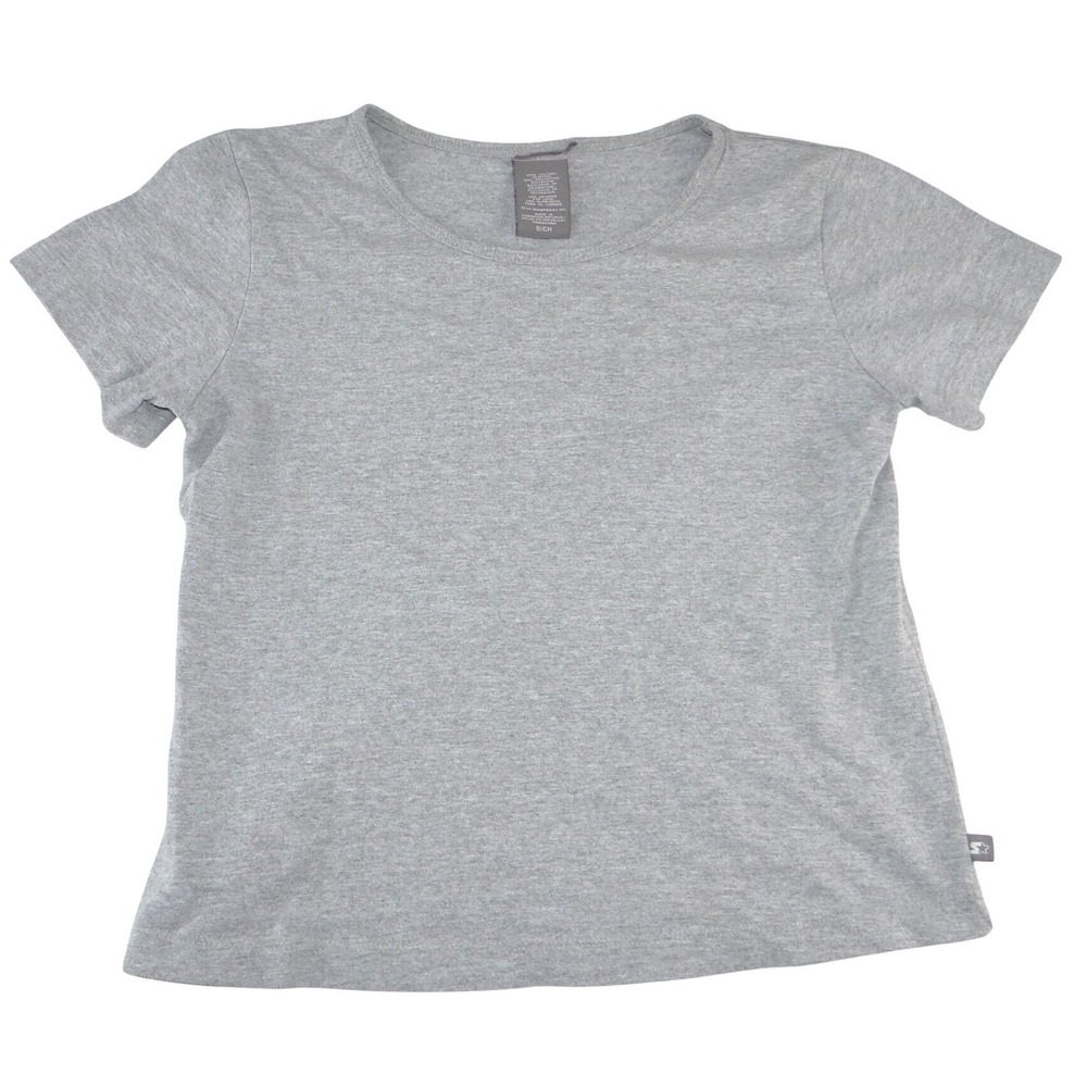 Starter‎ Womens Heather Gray Short Sleeve Athletic Crew Neck T-Shirt S